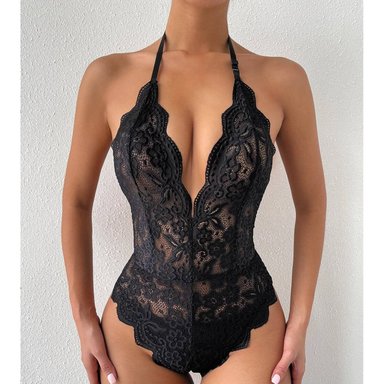 BODY MUJER NEGRO ENCAJE ARIANA