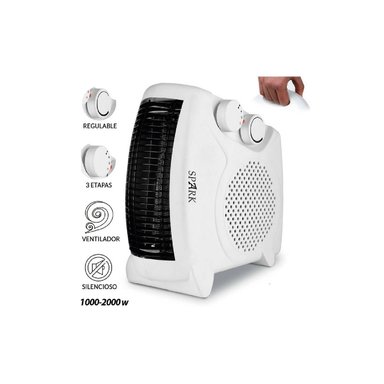 CALEFACTOR UNIVERSAL TERMOVENTILADOR ELECTRICO PORTATIL 2000W - 1