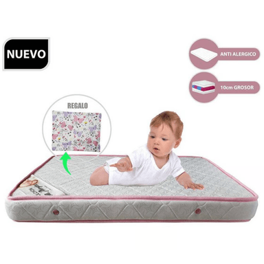 COLCHÓN INFANTI BEBE CUNAS PACK AND PLAY 3' ROSADO