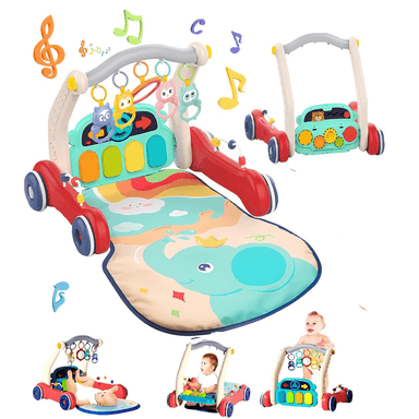 GIMNASIO CAMINADOR 2 EN 1 MUSICAL AZUL