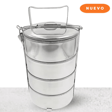 PORTA VIANDA ICHIMATSU ACERO INOXIDABLE 4 DIVISIONES