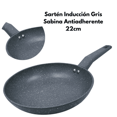 SARTENES RECORD GRIS SARTEN INDUCCION SABINA ANTIADHERENTE 22 CM