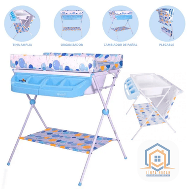 BAÑERA CAMBIADOR EBABY CELESTE MAXI