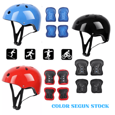 CASCO PROTECCIÓN CON RODILLERAS Y CODERAS MULTICOLOR - 2