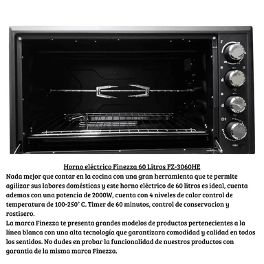 HORNO ELÉCTRICO FINEZZA 60 L FZ-3060HE - 2