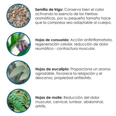 COMPRESAS SEMILLAS ALMOHADILLAS CALOR O FRIO X4 - 5