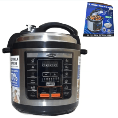 OLLA ARROCERA 6 LITROS 16 FUNCIONES MULTIFUNCIONAL PLATEADA