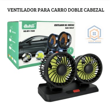 VENTILADOR AUTO DOBLE CABEZAL 12VOLTIOS MY-7080