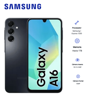 CELULAR SAMSUNG GALAXY A16 4GB 128GB NEGRO