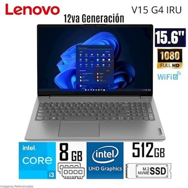 LAPTOP LENOVO V15 G3 IAP INTEL CORE I3-1215U 8GB RAM 512GB SSD 156” FHD - 82TT00EALM