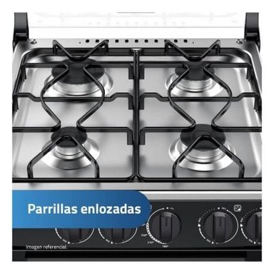COCINA A GAS GLP INDURAMA 4 HORNILLAS GOYA NEGRO - 4