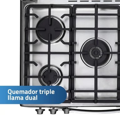 COCINA INDURAMA MONTECARLO ZAFIRO CROMA 5 QUEMADORES - 2