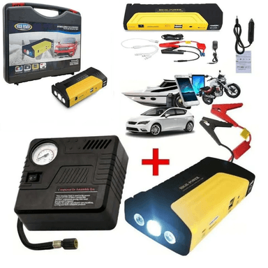 KIT ARRANCADOR DE BATERÍA PARA AUTO RECARGABLE POWER BANK 12V - 12174