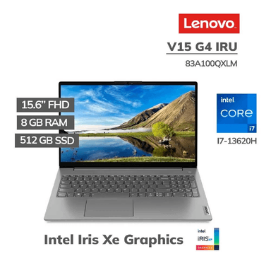 LAPTOP LENOVO V15 G4 IRU INTEL CORE I7-13620H 8GB RAM 512GB SSD 15.6' FHD WINDOWS 11 - MODELO 83A100QXLM