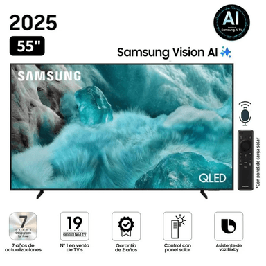 TELEVISOR SAMSUNG QLED 55' VISIÓN AI SMART TV QN55Q7FAAGXPE MODELO 2025