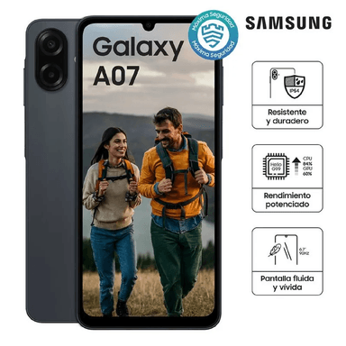 CELULAR SAMSUNG GALAXY A07 6.7' 4GB RAM 64GB CÁMARA 50MP - NEGRO - 4
