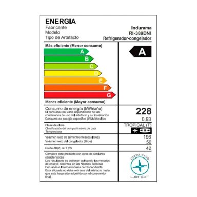 REFRIGERADORA INDURAMA 245L NO FROST RI-389DNI – NEGRA - 5