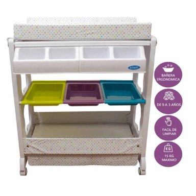 BAÑERA INFANTI CAMBIADOR 2 NIVELES