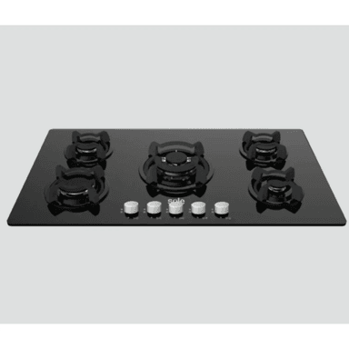 COCINA EMPOTRABLE A GAS DE 5 HORNILLAS SOLE SOLCO033 - NEGRO - 4