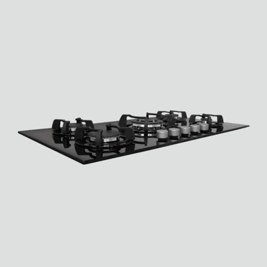 COCINA EMPOTRABLE A GAS DE 5 HORNILLAS SOLE SOLCO033 - NEGRO - 5