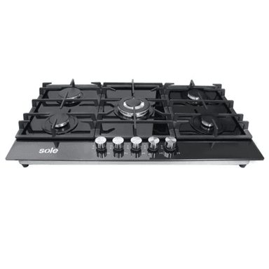 COCINA EMPOTRABLE SOLE 5 HORNILLAS 86CM SOLCO046V2 - NEGRO - 3