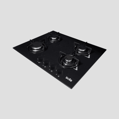 COCINA EMPOTRABLE A GAS SOLE SOLCO049 4 HORNILLAS 60 CM - NEGRO - 4