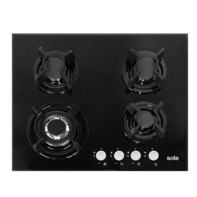 COCINA EMPOTRABLE SOLE SOLCO034 4 QUEMADORES - NEGRO