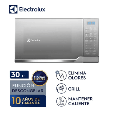 HORNO MICROONDAS ELECTROLUX EMDO30G2GSRUG 30L - PLATEADO