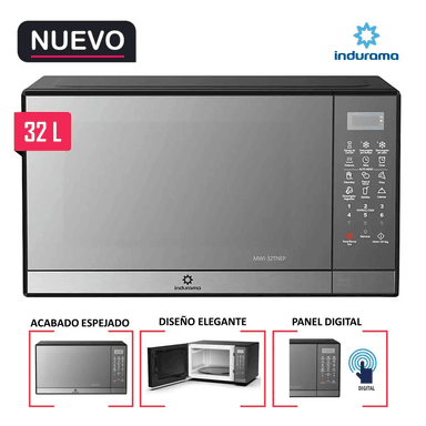 HORNO MICROONDAS INDURAMA 32L MWI-32TNEP NEGRO