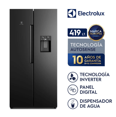 REFRIGERADORA ELECTROLUX ERS45F2P5EB SIDE BY SIDE 419 L – NEGRO