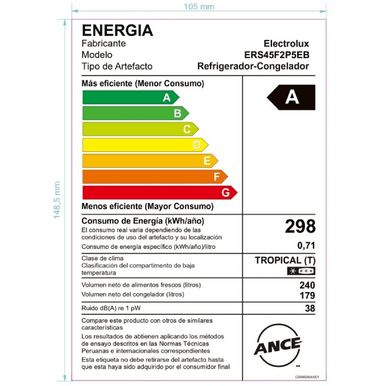 REFRIGERADORA ELECTROLUX ERS45F2P5EB SIDE BY SIDE 419 L – NEGRO - 7