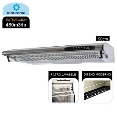 CAMPANA EXTRACTORA INDURAMA CEI-902CRP 90 CM – 3 VELOCIDADES