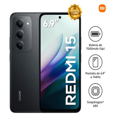 SMARTPHONE XIAOMI REDMI 15 8GB RAM 256GB - BLACK