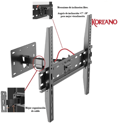 Rack Móvil Koreano para TV (32” a 60”) Pulgadas - UBK70 - 1