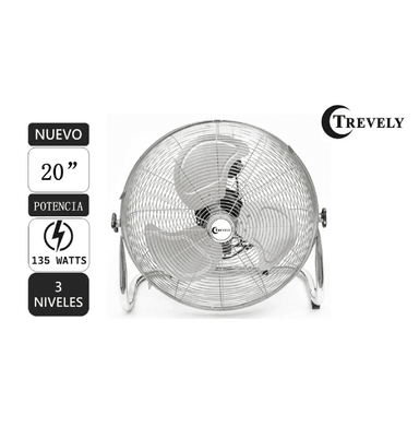 VENTILADOR DE PISO INDUSTRIAL 135W 20' TREVELY VT-208 - GRIS