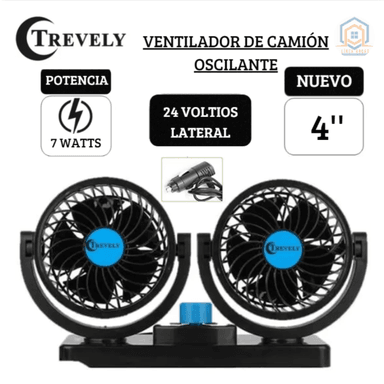 VENTILADOR PARA AUTO 360° GIRATORIO TREVELY CT-400 – 12 VOLTIOS