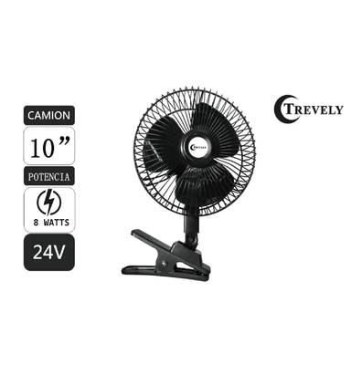 VENTILADOR PARA CAMIÓN 10' 24V TREVELY CT-1024 - NEGRO