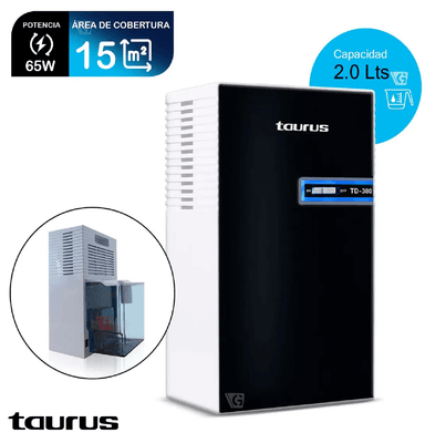 DESHUMEDECEDOR TAURUS TD-380 DE 65W 2 LITROS - BLANCO