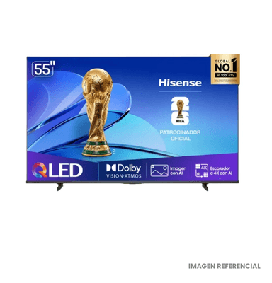 TELEVISOR HISENSE 55” MODELO 55Q6QV QLED 4K SMART TV DOLBY VISION - 2025 - 1