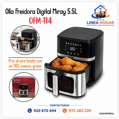FREIDORA DE AIRE DIGITAL MIRAY 5.5L OFM-114 - 1