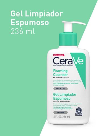 TRATAMIENTO FACIAL CERAVE GEL LIMPIADOR ESPUMOSO 236 ML - 2