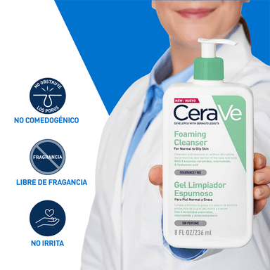 TRATAMIENTO FACIAL CERAVE GEL LIMPIADOR ESPUMOSO 236 ML - 6