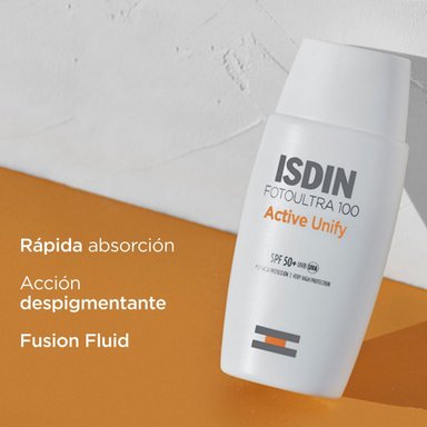 TRATAMIENTO FACIAL ISDIN FOTO ULTRA ACTIVE UNIFY SIN COLOR SPF 50+ 50 ML - 4