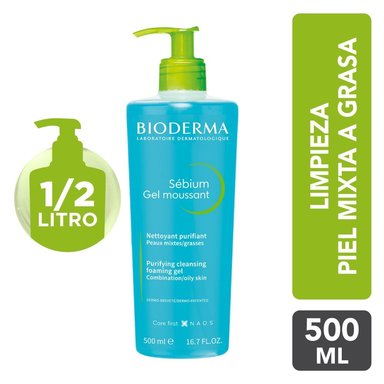 TRATAMIENTO BIODERMA SEBIUM GEL MOUSSANT 500 ML - 2