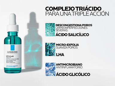 TRATAMIENTO FACIAL LA ROCHE POSAY ANTI IMPERFECCIONES EFFACLAR 30 ML - 10