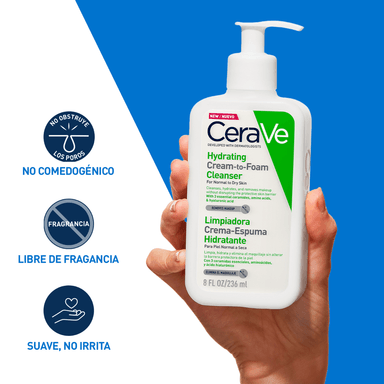TRATAMIENTO FACIAL CERAVE LIMPIADORA CREMA ESPUMA HIDRATANTE 236M 236 ML - 2