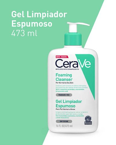 TRATAMIENTO FACIAL CERAVE GEL LIMPIADOR ESPUMOSO 473 ML - 3