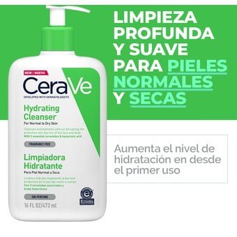 TRATAMIENTO FACIAL CERAVE LIMPIADOR HIDRATANTE 473 ML - 3