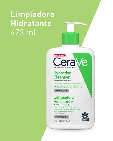 TRATAMIENTO FACIAL CERAVE LIMPIADOR HIDRATANTE 473 ML - 4