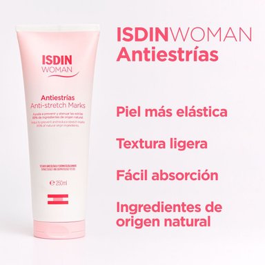 WOMAN ISDIN ANTIESTRÍAS 250 ML - CREMA CORPORAL QUE AYUDA A PREVENIR Y ATENUAR LAS ESTRÍAS - 2